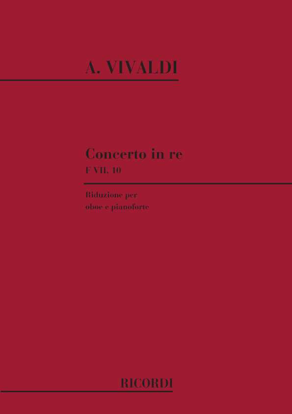 Concerto per Oboe, Archi e BC: In Re Rv 453 F.Vii-10-Tomo 279